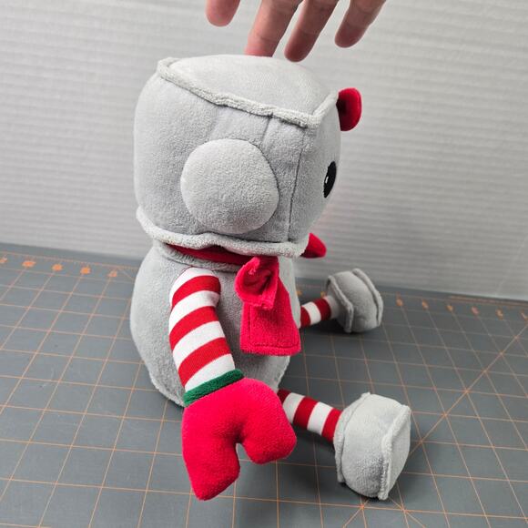 Walmart Dreams Christmas Girl Robot Plush Bow Scarf Candy Cane Arms Legs Shirt - Picture 10 of 10